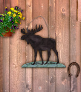 Outdoor Metal Art Moose 