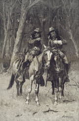 Cheyenne Scouts Patrolling the Big Timber of the North Canadian, Oklahoma - Frederic Remington