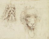 Two Heads of Grotesque Animals - Leonardo Da Vinci