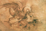 Fight Between Lion and Dragon - Leonardo Da Vinci