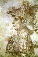 Profile of an Ancient Captain - Leonardo Da Vinci