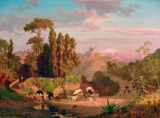 View of Subiaco, Italy - Albert Bierstadt