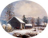 Farmyard in Winter, 1855 - George Henry Durrie