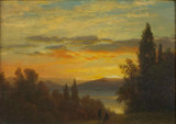 On the Hudson Near Irvington - Albert Bierstadt