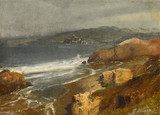 Pacific Coast, View Toward Point Bonita Lighthouse - Albert Bierstadt