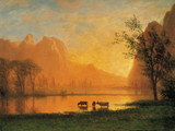 Sundown at Yosemite - Albert Bierstadt