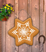 Outdoor Metal Art Six-Point Gingerbread Star