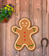 Outdoor Metal Art Gingerbread Man