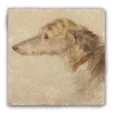 "An Irish Wolfhound" Tumbled Stone Coaster