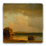 "View Near Newport" Tumbled Stone Coaster