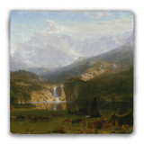 "The Rocky Mountains, Lander's Peak 1" Tumbled Stone Coaster