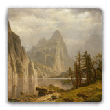 "Merced River, Yosemite Valley" Tumbled Stone Coaster