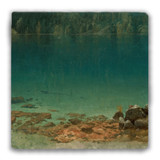 "Lake Scene" Tumbled Stone Coaster