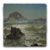 "Seal Rock, California" Tumbled Stone Coaster