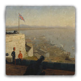 "St. Lawrence River from the Citadel, Quebec" Tumbled Stone Coaster