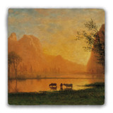 "Sundown at Yosemite" Tumbled Stone Coaster