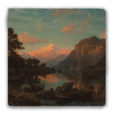 "Lake Lucerne (1857)" Tumbled Stone Coaster