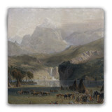 "The Rocky Mountains, Lander's Peak" Tumbled Stone Coaster