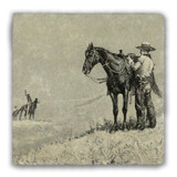 "Stories of the West" Tumbled Stone Coaster