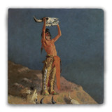 "Conjuring Back the Buffalo" Tumbled Stone Coaster