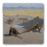 "Fight for the Waterhole" Tumbled Stone Coaster