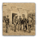 "U.S. Cavalry Hunting Garza Men" Tumbled Stone Coaster