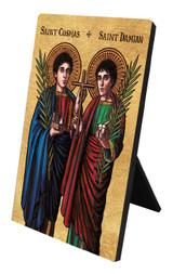 Theophilia Saints Cosmas and Damian Desk Plaque