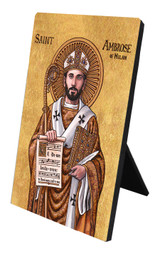 Theophilia St. Ambrose of Milan Desk Plaque