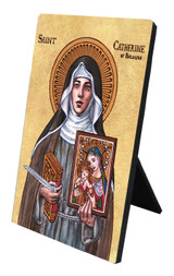 Theophilia St. Catherine of Bologna Desk Plaque