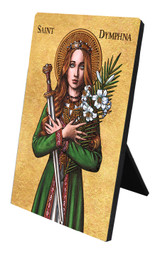 Theophilia St. Dymphna Desk Plaque