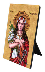 Theophilia St. Philomena Desk Plaque