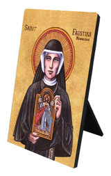Theophilia St. Faustina Icon Desk Plaque