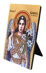 Theophilia St. Gabriel Archangel Desk Plaque