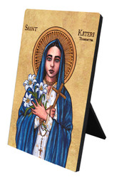 Theophilia St. Kateri Desk Plaque