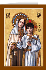 Theophilia Our Lady of Mt. Carmel with the Boy Jesus  Greeting Card