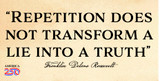 Franklin Delano Roosevelt Quote "Repetition" Bumper Sticker