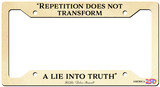 "Repetition" License Plate Frame