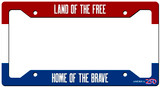 "Land of the Free" License Plate Frame