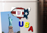 American Flag Shield Magnet Cutout-USA