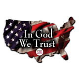 In God We Trust Magnet Cutout-USA