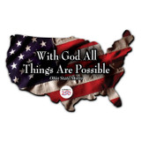 With God All Things are Possible Magnet Cutout-USA