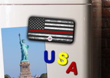 Thin Red Line Flag Magnet Long