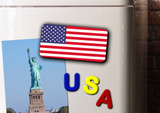American Flag Magnet Long