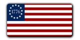 1776 American Flag Magnet Long