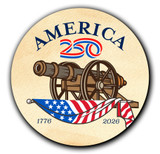 America250™ Cannon Magnet Round