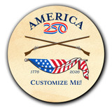 Personalized America250™ Rifle Magnet Round