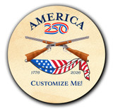 Personalized America250™ Rifle2 Magnet Round