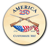 Personalized America250™ Rifle3 Magnet Round