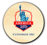 Personalized America250™ Statue of Liberty Magnet Round