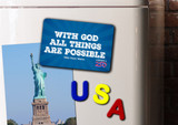 Blue "With God All Things are Possible" America250™ Magnet Standard